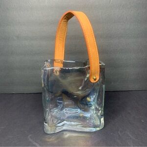Iridescent Glass Purse Vase for Flowers 💐